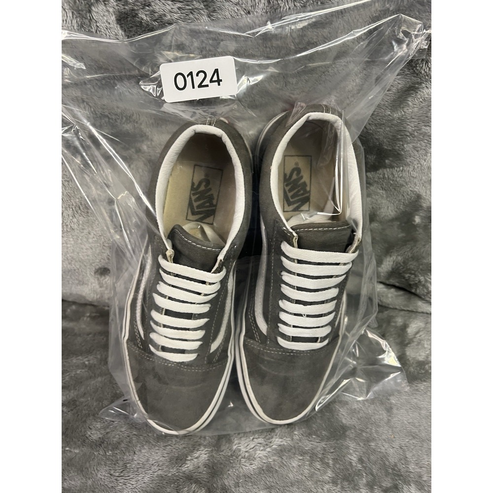 VANS Old Skool Gray/White Canvas Lace-Up Sneakers Round Toe Men's US 7.5 - Picture 9 of 9